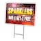 Signmission Sparklers Buy 1get1 Fre Yard & Stake outdoor plastic coroplast window, 2436 Sparklers Buy 1Get1 Fre C-2436 Sparklers Buy 1Get1 Fre - alternate 1